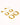 Brigitte 18K Gold Non-Tarnish Hoops Circle Earring set featuring large, small hoops and ball studs.