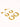 Brigitte 18K Gold Non-Tarnish Hoops Circle Earring set featuring large, small hoops and ball studs.
