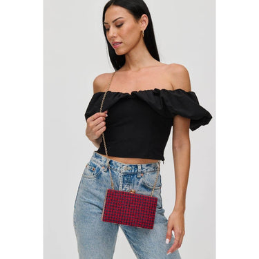 Rosa - Houndstooth Evening Bag