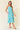 Two Tone Floral Button-Down Bodice Midi Dress showcasing a model in a blue floral design with adjustable straps and side pockets.