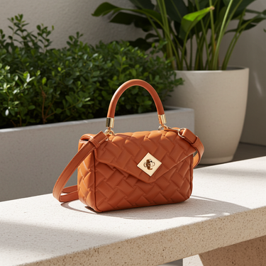 DOROTHY Top Handle Square Embossed Flap Crossbody Bag
