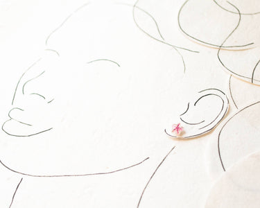 Tiny Sakura Cherry Blossom Flower Studs