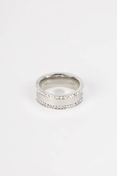 Thick Black Silver Ring