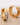 18K Gold Plated Waterproof Stainless Steel Hoop Earrings 7112 displayed as a pair on a light background