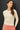 Pointelle 3/4 Sleeve Cardigan in cream front view