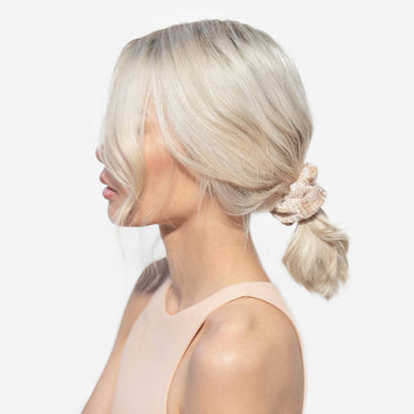 Assorted Textured Scrunchies 5pc - Sand