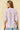 Striped Puff Sleeve Pullover Top in lavender back view