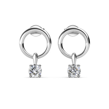 Octavia silver and crystal earrings