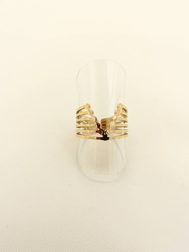 Golden Multi V Line Ring