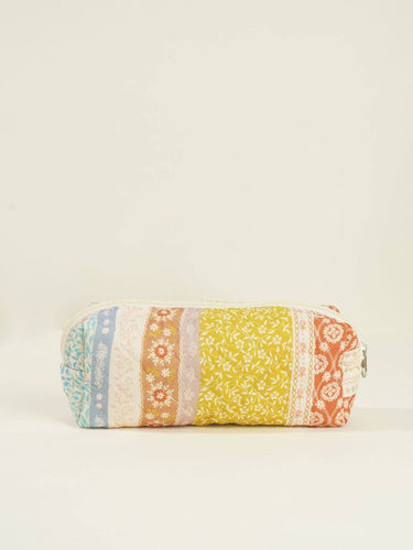 Butterfly Floral Print Puffer Cosmetic Bag