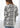 Black and White Fuzzy Long Sleeve Cardigan - Cardigan