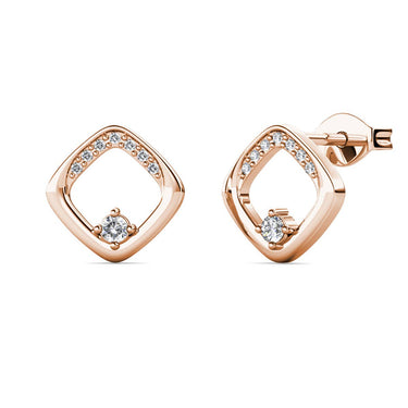 Adelise Earrings - Rose Gold and Crystal