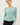 Model wearing purple [NEW COLOR] Ribbed Crewneck Cardigan in mint green.