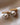 18K Gold Plated Waterproof Stainless Steel Stud Earrings 7743 displayed as a pair on a light background