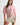 Textured Cable Knit Short Sleeve Sweater side view on model