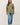 Wool Blend Ultra Soft Crewneck Classic Sweater in olive green full-length view