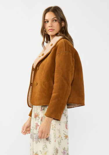 Reversible Suede and Sherpa Jacket