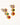 Brunwyn 18K gold multi stone CZ drop earrings
