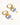 18K gold non-tarnish ceramic floral heart earrings product detail