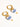18K gold non-tarnish ceramic floral heart earrings product detail