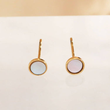 Mini Round Pearl Earrings