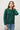 CHUNKY CABLE KNIT SWEATER WITH ACCENT DETAIL - S / Hunter - Sweater