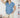 SPLIT NECK SHORT SLEEVE CHAMBRAY TOP