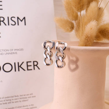 Silver Link Earrings