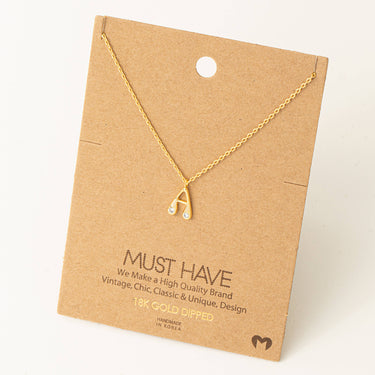 Dainty Letter A Pendant Necklace