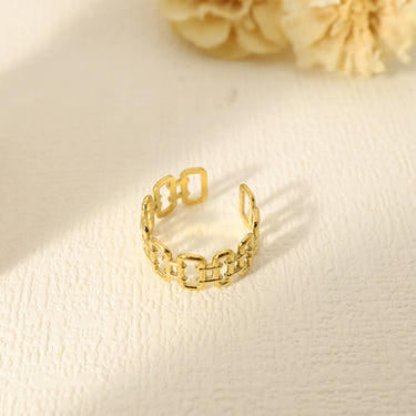 Gold Multi Rectangle Adjustable Ring