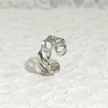 Silver Flat Mesh Ring