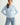 Pearl Button Ribbed Knit Cardigan styled with casual blue jeans