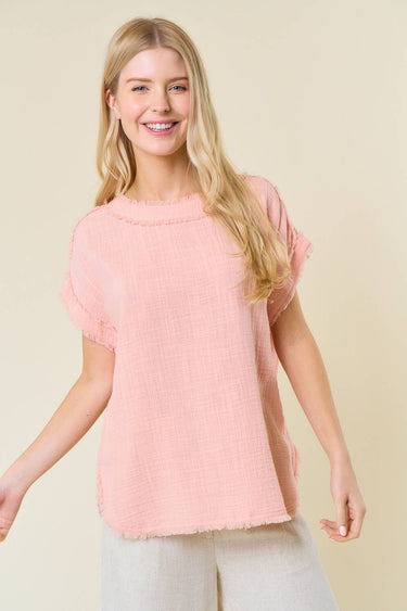 Frayed Gauze Top