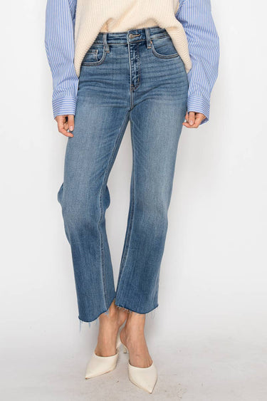 ECO FABRIC HIGH RISE STRAIGHT LEG JEANS - 13(30) - Jeans
