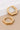 18K Gold Plated Waterproof Stainless Steel Hoop Earrings 7121 close-up showing the geometric hoop design