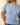 Close-up view of model wearing blue Round Neck Puff Short Sleeve Cable Sweater