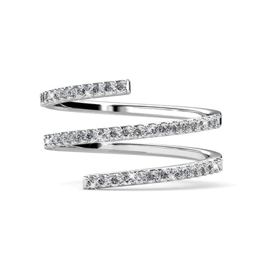 Spiral Ring - Silver and Crystal
