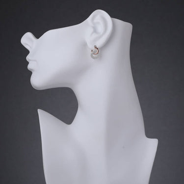 Sterling Silver Eclat Rose-Tone Earrings Hypoallergenic