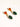Burée 18K Gold Non-Tarnish Boho Beaded Earrings in green and orange