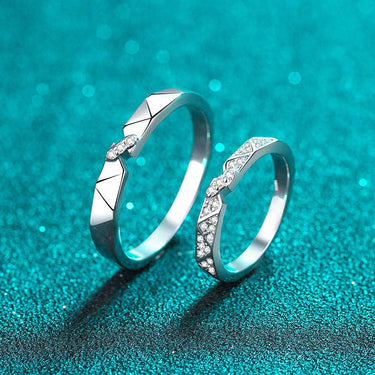Moissanite Wedding Band Ring in 925 Sterling Silver