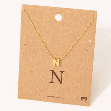 Initial N Pendant Necklace