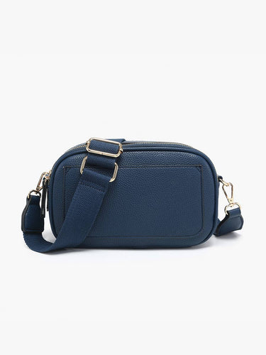 Sky Dual Zip Crossbody w Slip Pocket- M2531 - Navy - Cross body