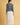 Pointelle 3/4 Sleeve Cardigan in gray back view