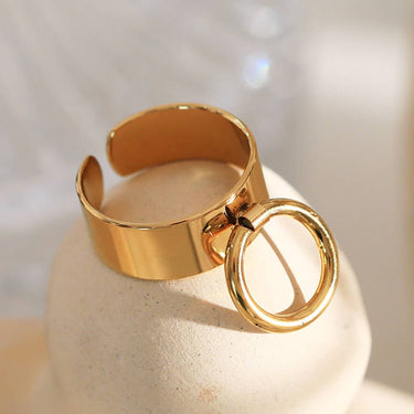 Ring With Pendant Ring