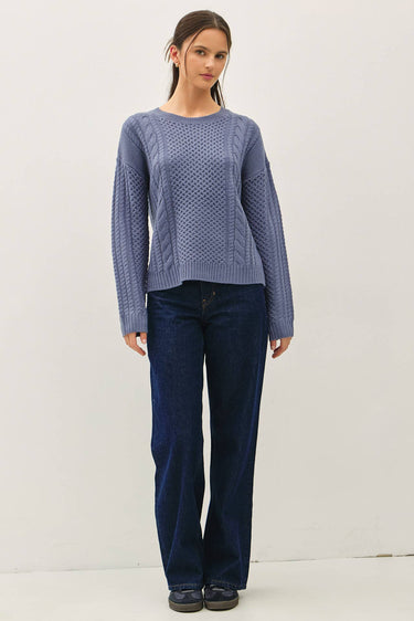 CLASSIC CABLE KNIT CREWNECK SWEATER - Sweater