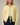 Front view of model wearing yellow Round Rolled Hemline Detail Thin Sweater Cardigan with navy shorts