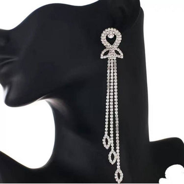 Floral Rhinestone Dangle Tassels