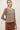 Model wearing purple [NEW COLOR] Ribbed Crewneck Cardigan in beige