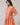Dixie Split Neck Shift Dress Drift Floral in orange pink floral print