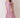 Pink Tropical Print Puff Sleeve Midi Dress
